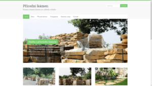 Wordpress mikrostránka zahradního centra věnovaná přírodnímu kameni
