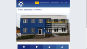 Wordpress mikrostránka pronájmu školících prostor EURO CERT CZ, a.s.